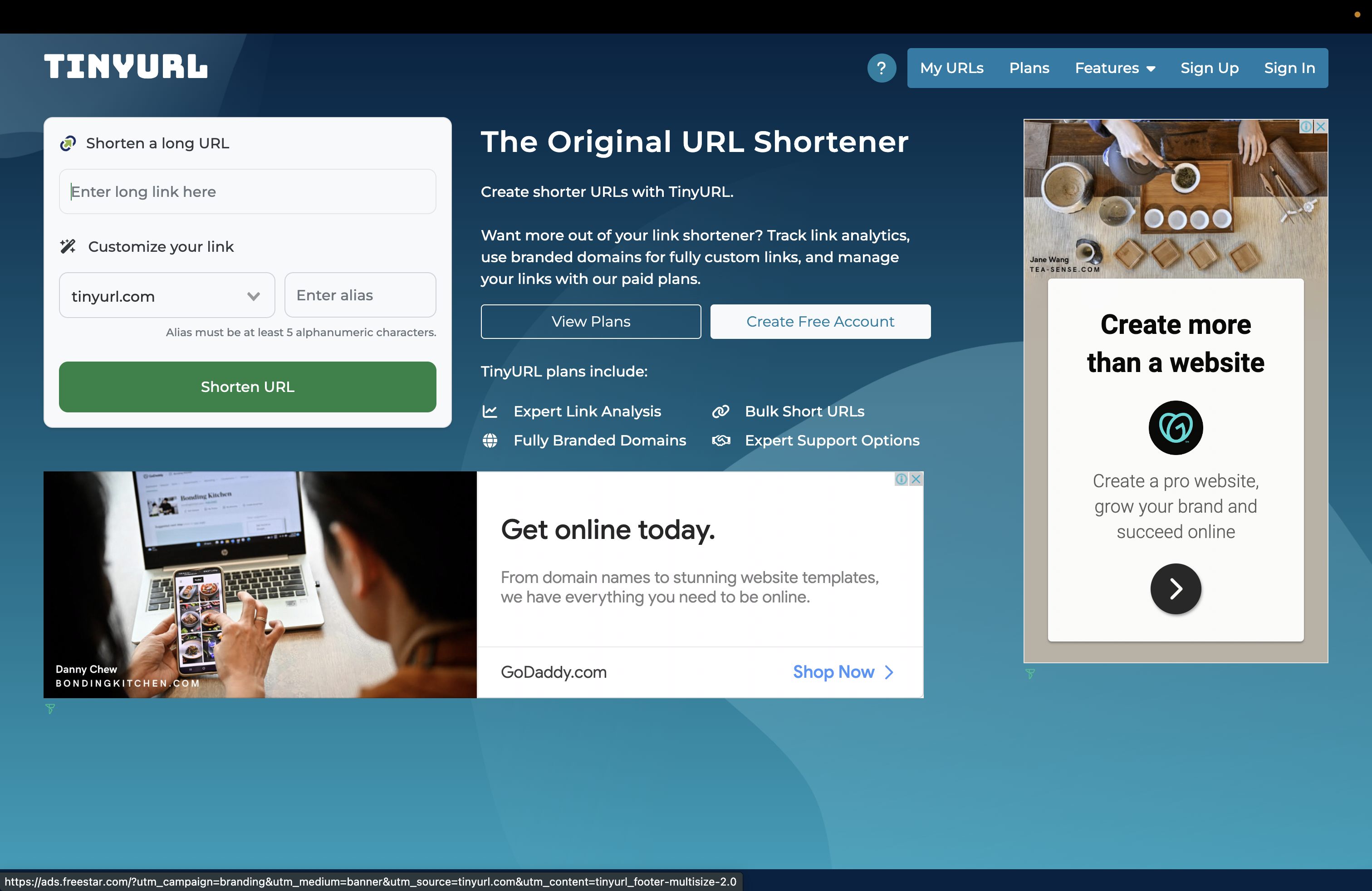 Can I create a TinyURL with an alias? TinyURL